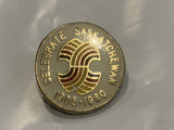 Celebrate Saskatchewan 1905 1980 Logo Lapel Hat Pin BF