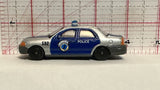 Grey Blue Police Car DKG2 Unbranded Diecast Car