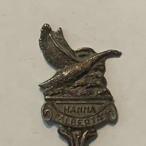 Hanna Alberta Flying Duck collectable Souvenir Spoon PX
