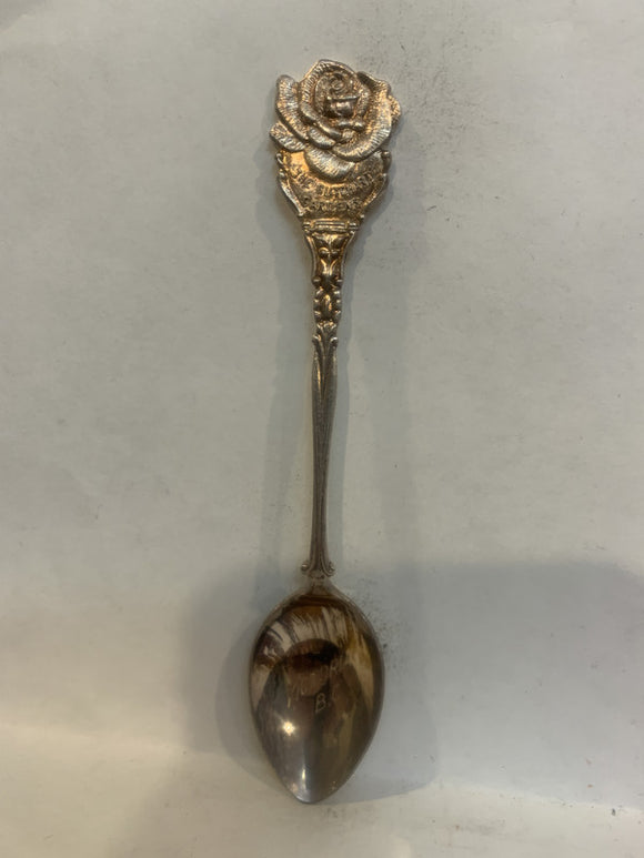 Butchart Gardens Rose Flower Victoria BC Souvenir Spoon