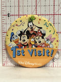 1st Visit Walt Disney World resort Button Pinback