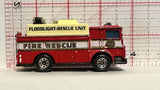 Red Fire Rescue Auxiliary Power Truck 1991 Mack 1/89 Matchbox Diecast Car