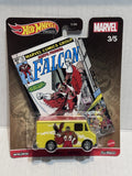 Yellow Combat Medic Falcon Marvel 3/5 GRL27 2020 Hot Wheels Diecast Car
