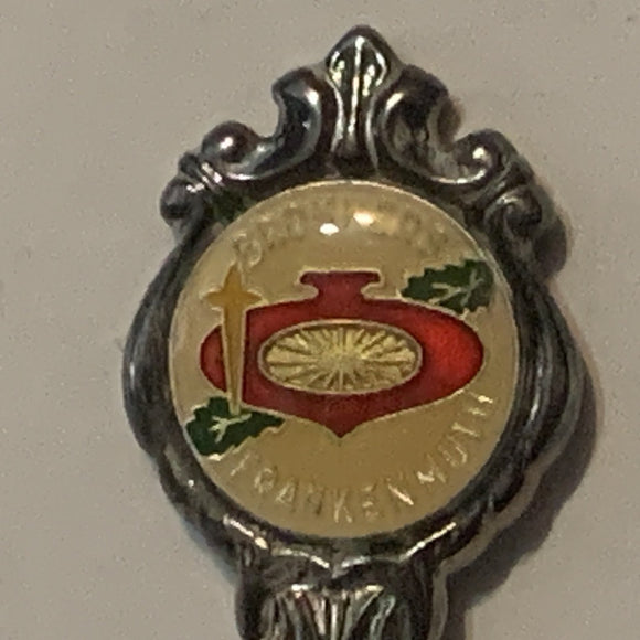Bronkers Frankenmuth Christmas Ornaments collectable Souvenir Spoon PX