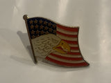 Eagle on a USA American Flag Lapel Hat Pin BG
