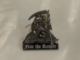 Fear The Reaper RIP Lapel Hat Pin BG