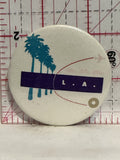 L.A. Plane Palm Tree Button Pinback