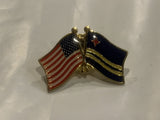 USA Aruba Friendship Flags Lapel Hat Pin BG