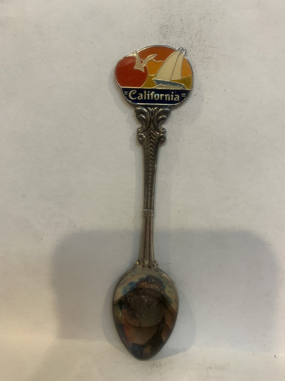 California Sunset Sailing Boat Souvenir Spoon
