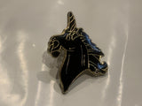 Black Unicorn Lapel Hat Pin DN