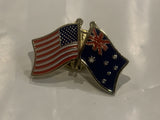 USA New Zealand Friendship Flags Lapel Hat Pin BH
