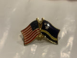 USA Curacao Friendship Flags Lapel Hat Pin DN
