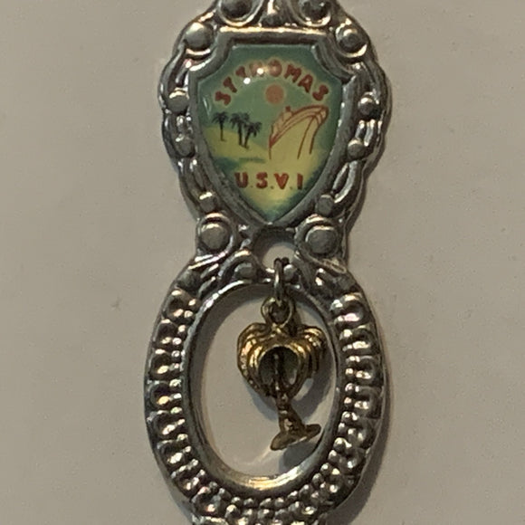 St Thomas US Virgin Island Palm Tree collectable Souvenir Spoon PY