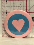 Heart Design Button Pinback