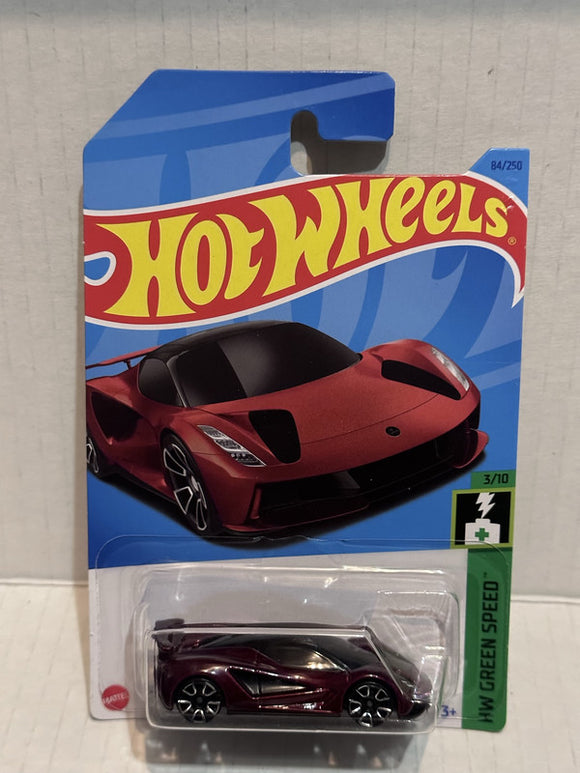 Red Lotus Evija HW Green Speed 3/10 84/250 HKH56 2021 Hot Wheels Diecast Car