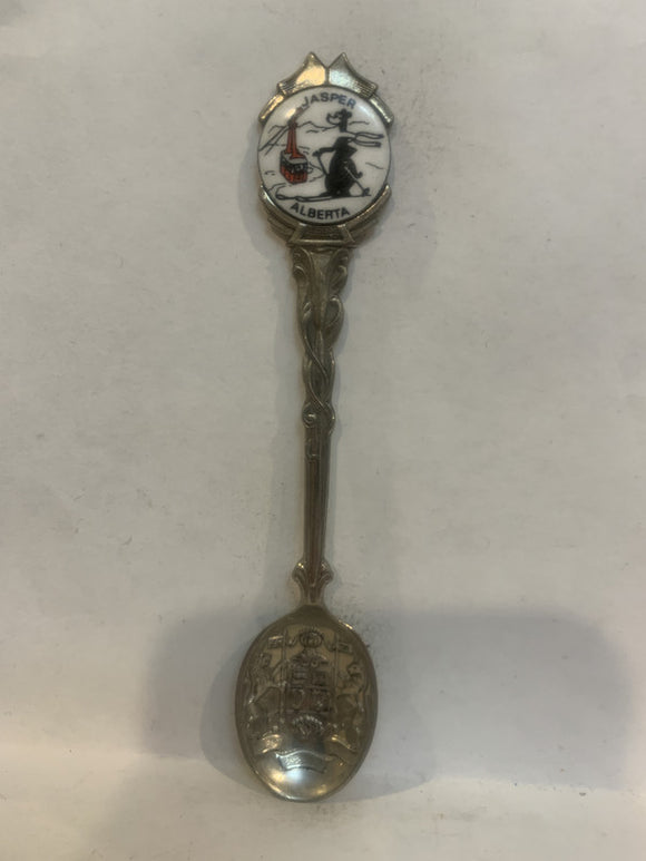 Jasper Alberta Bear Coat of Arms Souvenir Spoon