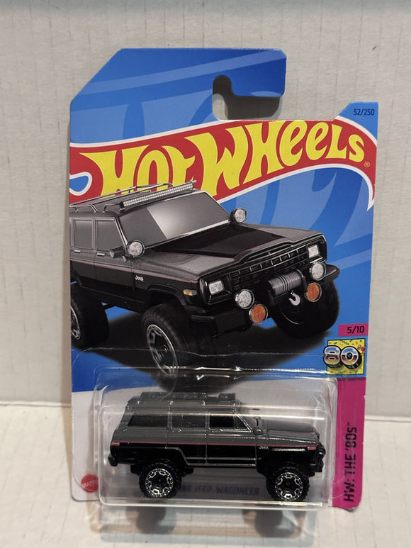Grey 1988 Jeep Wagoneer HW The 80s 5/10 52/250 HKG86 2021 Hot Wheels Diecast Car