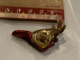 Jewelled Red Hat Lapel Hat Pin BH