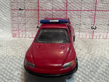 Red Fire Department Car  Motor Max Diecast Car