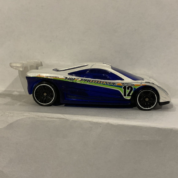White HW Prototype 12 ©2001 Hot Wheels Diecast Car DH