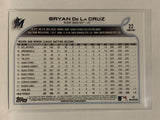 #22 Bryan De La Cruz Rookie Miami Marlins 2022 Topps Series 1 Baseball Card MLB