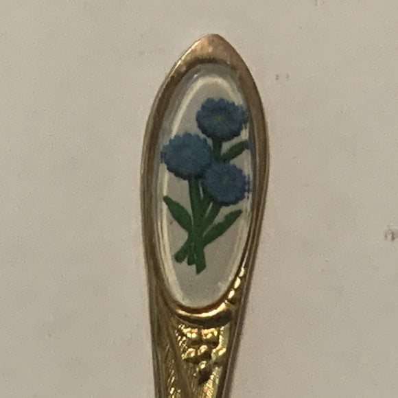 Blue Flowers collectable Souvenir Spoon PZ