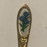 Blue Flowers collectable Souvenir Spoon PZ