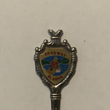 Skagway Alaska Gold Panning The 49th State collectable Souvenir Spoon PZ