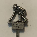 Benalla Victoria Lawn Bowling Australia collectable Souvenir Spoon PZ