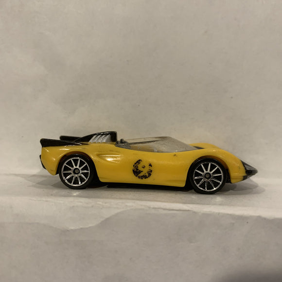 Yellow Racer X Street Car Hot Wheels Diecast Car DI