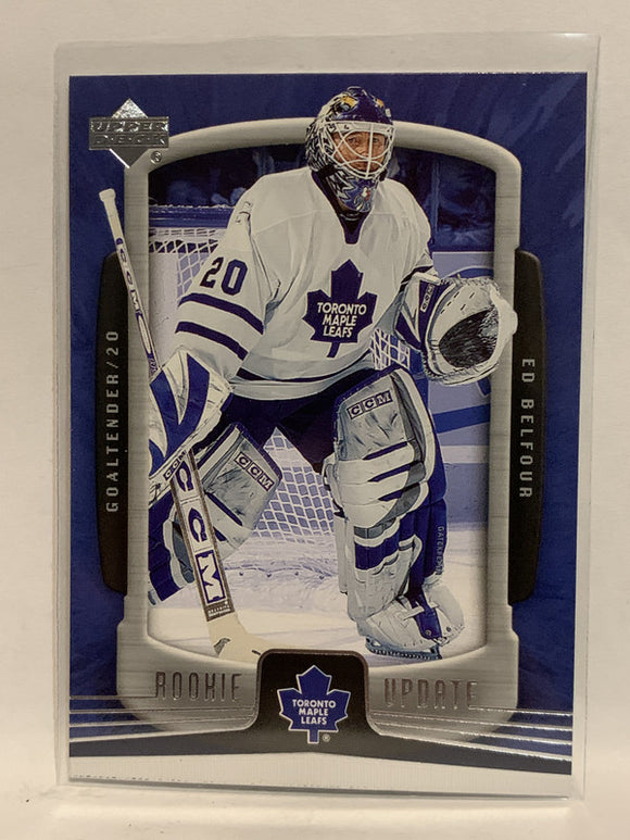 #92 Ed Belfour Toronto Maple Leafs 2005-06 Upper Deck Rookie Update Hockey Card