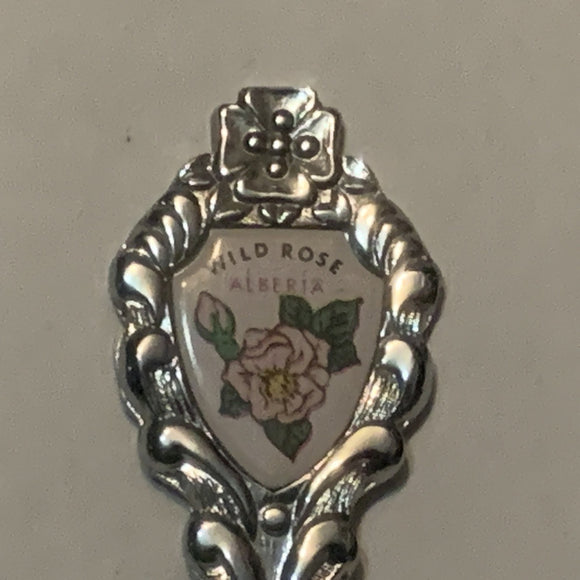 Wild Rose Alberta Flower Collectable Souvenir Spoon DH