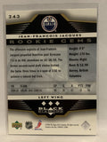 #243 Jean-Francois Jacques Rookie Gems Edmonton Oilers 2005-06 Upper Deck Black Diamond Hockey Card