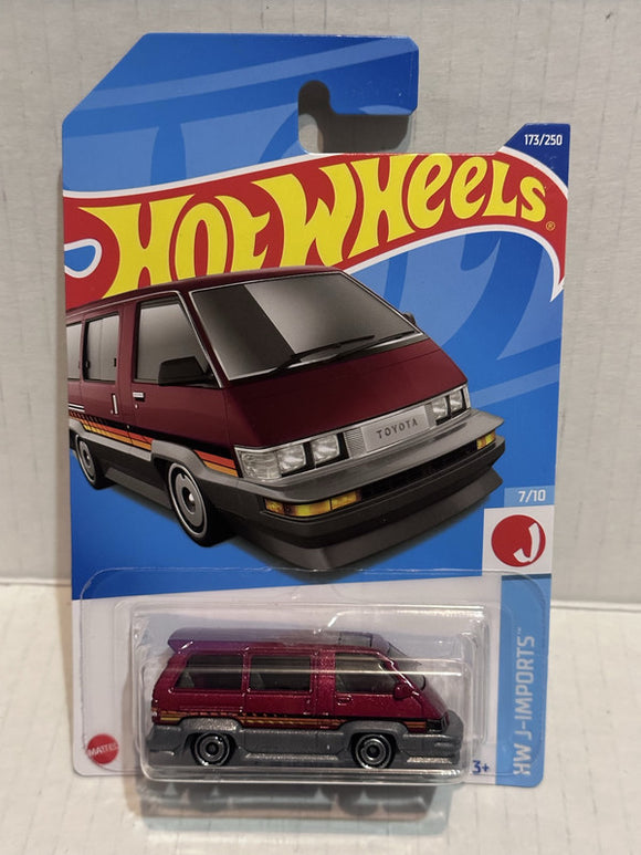Red 1986 Toyota Van HW J-Imports 7/10 173/250 HCT15 2021 Hot Wheels Diecast Car