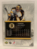 #7 Andrew Raycroft Boston Bruins 2005-06 Upper Deck Rookie Update Hockey Card