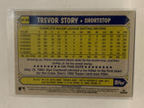 #T87-65 Trevor Story Colorado Rockies 2022 Topps Series 1 Baseball Card MLB