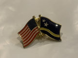 USA Curacao Friendship Flags Lapel Hat Pin BJ