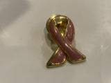 Pink Ribbon Cross Lapel Hat Pin BJ