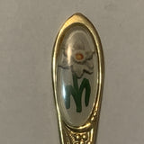 White Daffodil Flower Collectable Souvenir Spoon DI