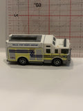 White Dallas Fort Worth Airport Fire Engine Hazard Squad Matchbox Toy Diecast Car