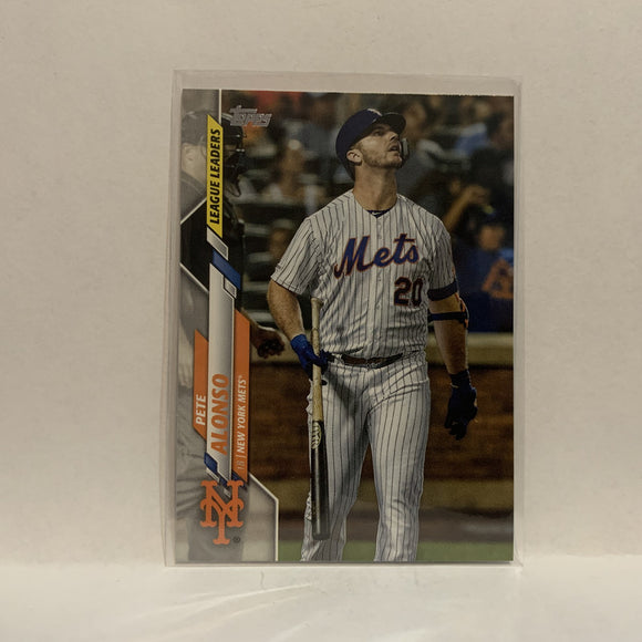 #53 Pete Alonso League Leaders New York Mets 2020 Topps Series 1 Baseball Card IB