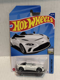 White Aston Martin V12 Speedster Factory Fresh 9/10 183/250 HCT94 2021 Hot Wheels Diecast Car