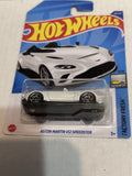 White Aston Martin V12 Speedster Factory Fresh 9/10 183/250 HCT94 2021 Hot Wheels Diecast Car
