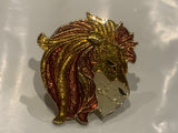 Lion Head Mane Lapel Hat Pin DQ