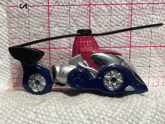 Silver Blue Red Helicopter Unbranded  Diecast Car