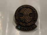 Celebrate Saskatchewan Senior 1905 1980 Logo Lapel Hat Pin DQ