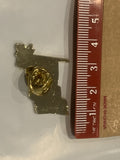 Yellow Ribbon USA American Flag Lapel Hat Pin BK