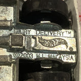 White Clown Jack in Box Dairy Delivery ©2003 Hot Wheels Diecast Car DJ