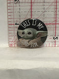 This is my good side Grogu Mandalorian Star Wars Button Pinback