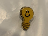 Smiling Happy Light Bulb Lapel Hat Pin BK
